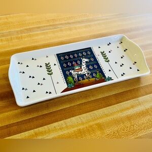 Grace Fine Porcelain Decorative Food Safe Llama Tray EUC